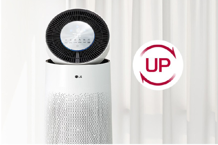 LG 퓨리케어 360도 공기청정기는 자동 업그레이드 시스템이 적용된다.
